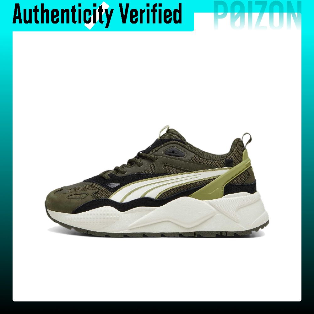Puma Shoes Rs-X - PUMA RS X รองเท้าลำลองแบบไม่ทนต่อการขัดถูสำหรับผู้ชายสีเขียวมะกอกเข้ม 390776-45