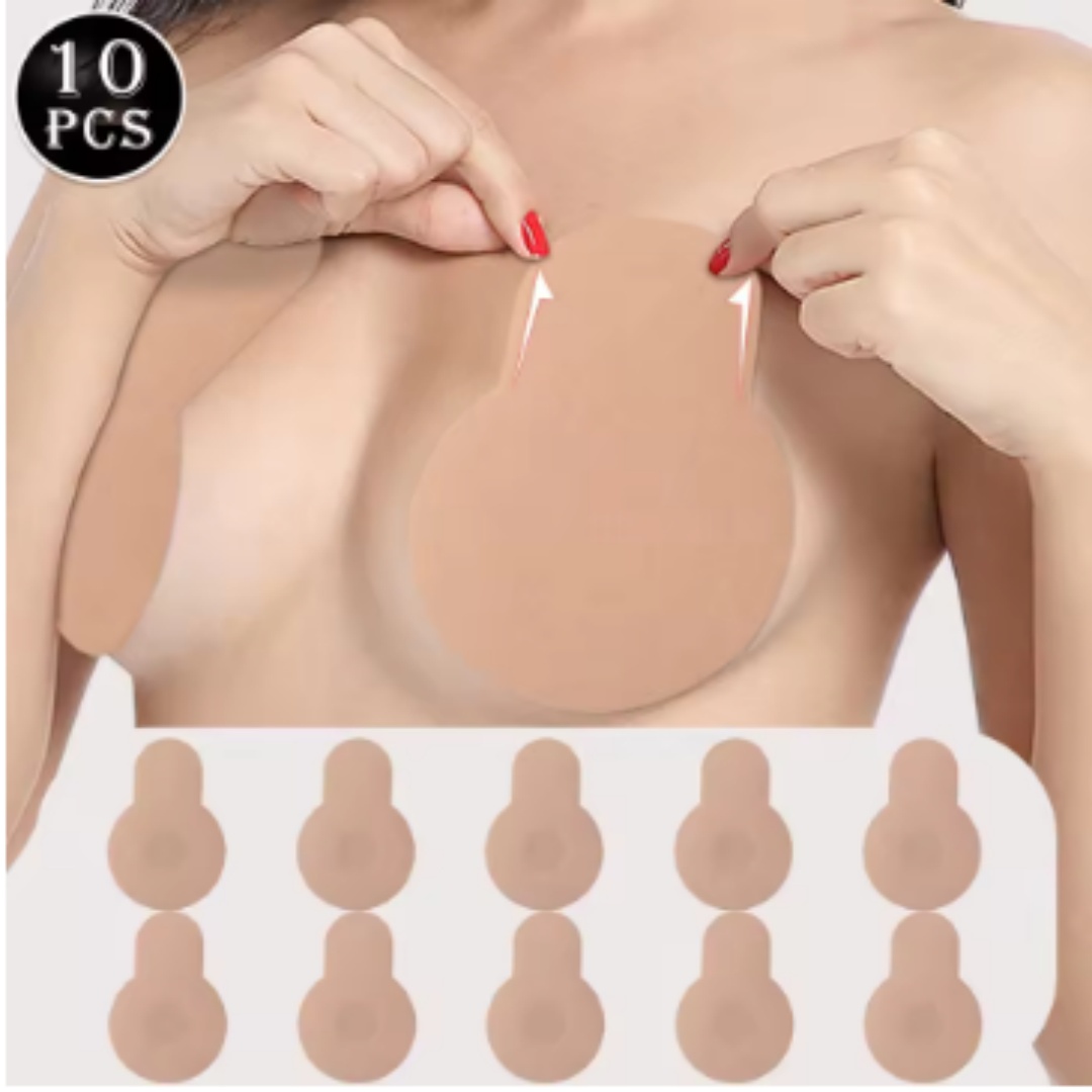 Silicone Bra Adhesive - บราดันทรงสำหรับผู้หญิง บราไร้สายซิลิโคนแบบมีกาวในตัว บราไร้รอย ใช้ซ้ำได้ เทปยกกระชับหน้าอกแบบมีกาว แผ่นปิดจุกนมกระต่าย