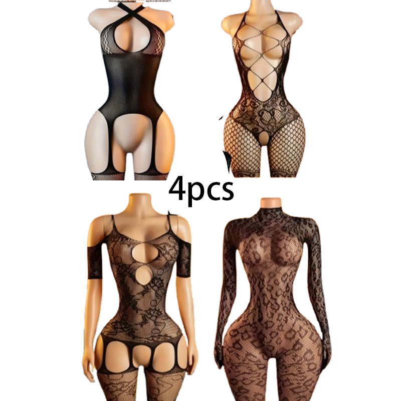 ชุดชั้นในเซ็กซี่ 4 ชิ้น: บอดี้ - Bodystocking Fishnet บทวิจารณ์และราคา