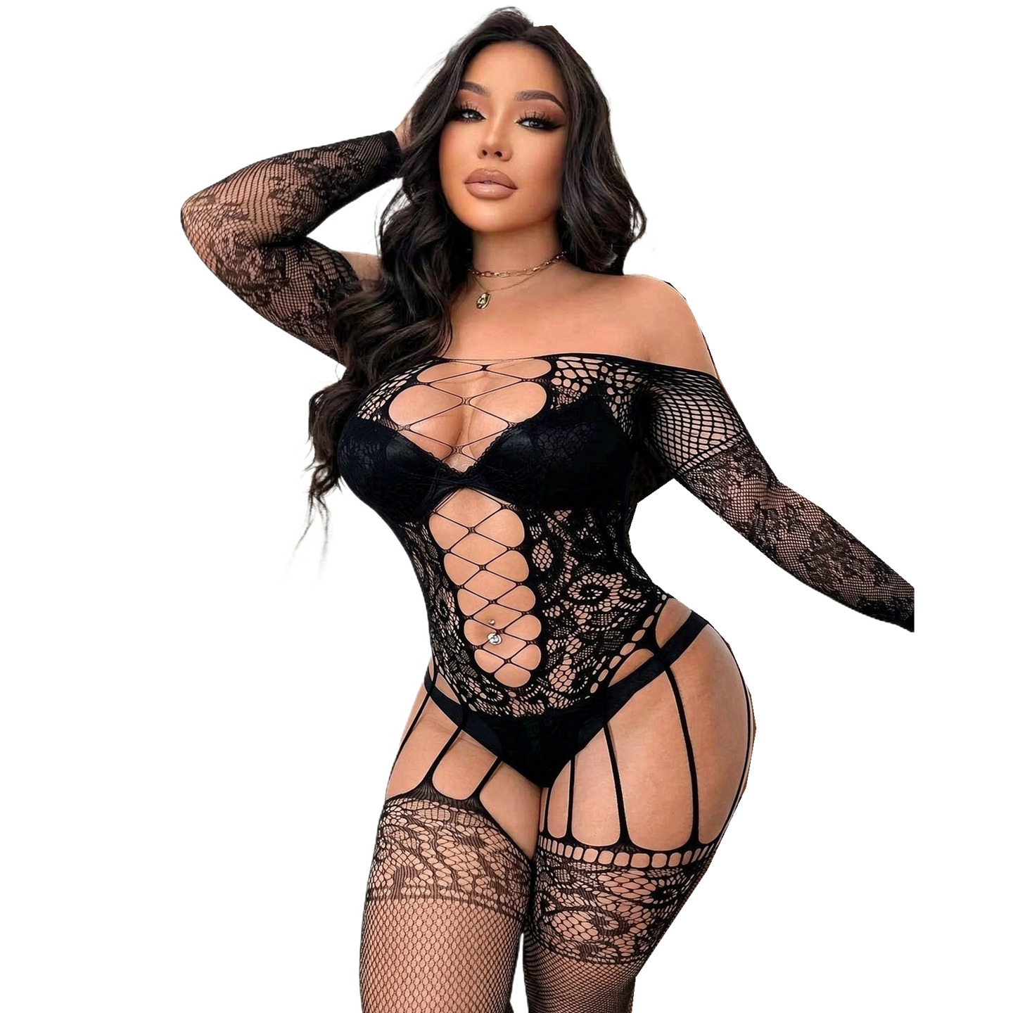 ถุงน่องตาข่ายเต็มตัว บอดี้สูทแ - Bodystocking Fishnet บทวิจารณ์และราคา